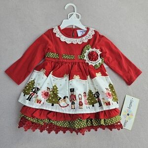 Counting Daisies | Dresses | Counting Daisies Girls Red Layered Christmas Nutcracker Dress Size 2 Months